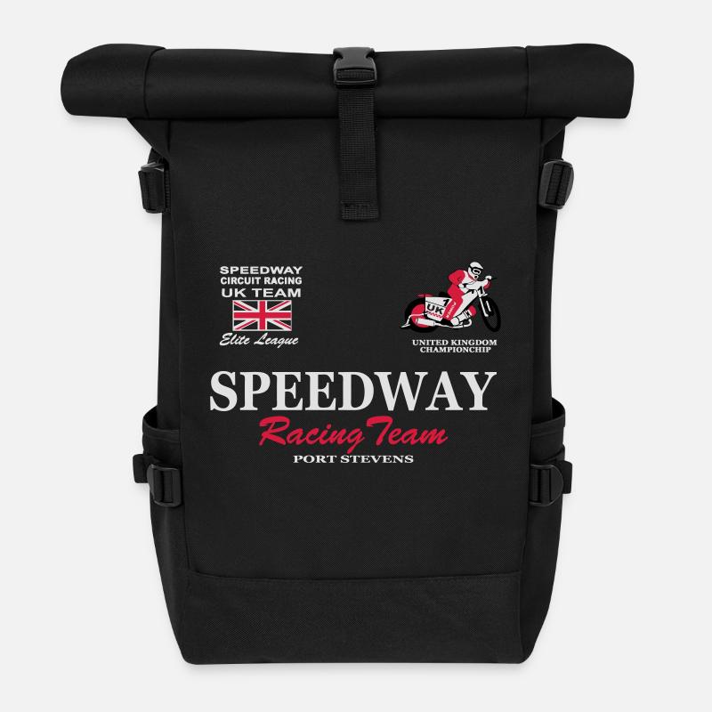 Speedway Poloshirt UK-Team - Roll Top Backpack - black