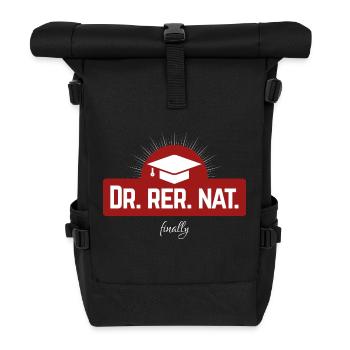 Dr rer. nat. finally - enfin docteur - Sac à dos roll top - noir - Devant