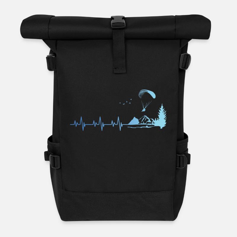 Parapente - Parapentiste - Sac à dos roll top - noir
