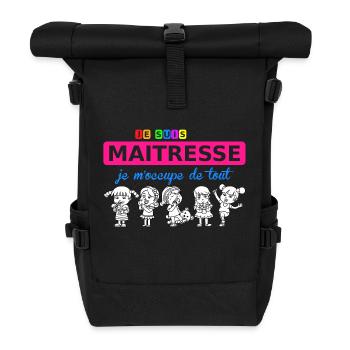 je suis maitresse - Roll Top Backpack - black - Front