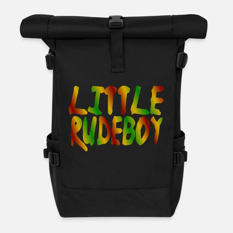 Little Rudeboy - Rolltop Rucksack - Schwarz