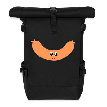 Hot dog sausage - Roll Top Backpack - black - Front