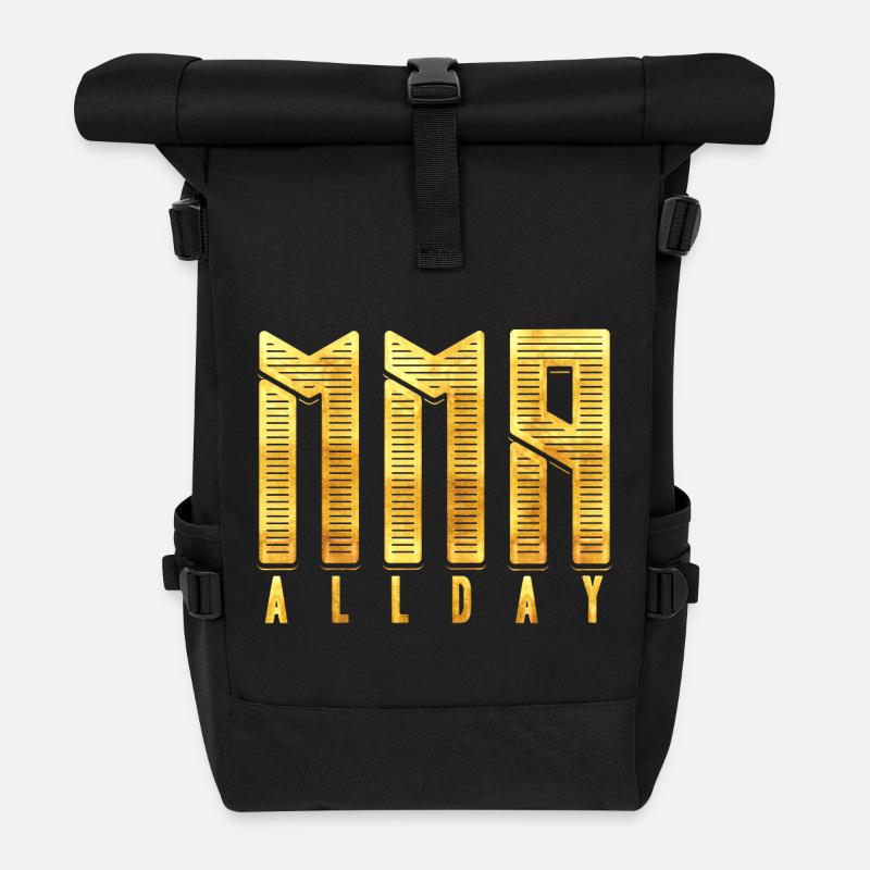 MMA - Kampfsport - mixed martial arts - Rolltop Rucksack - Schwarz