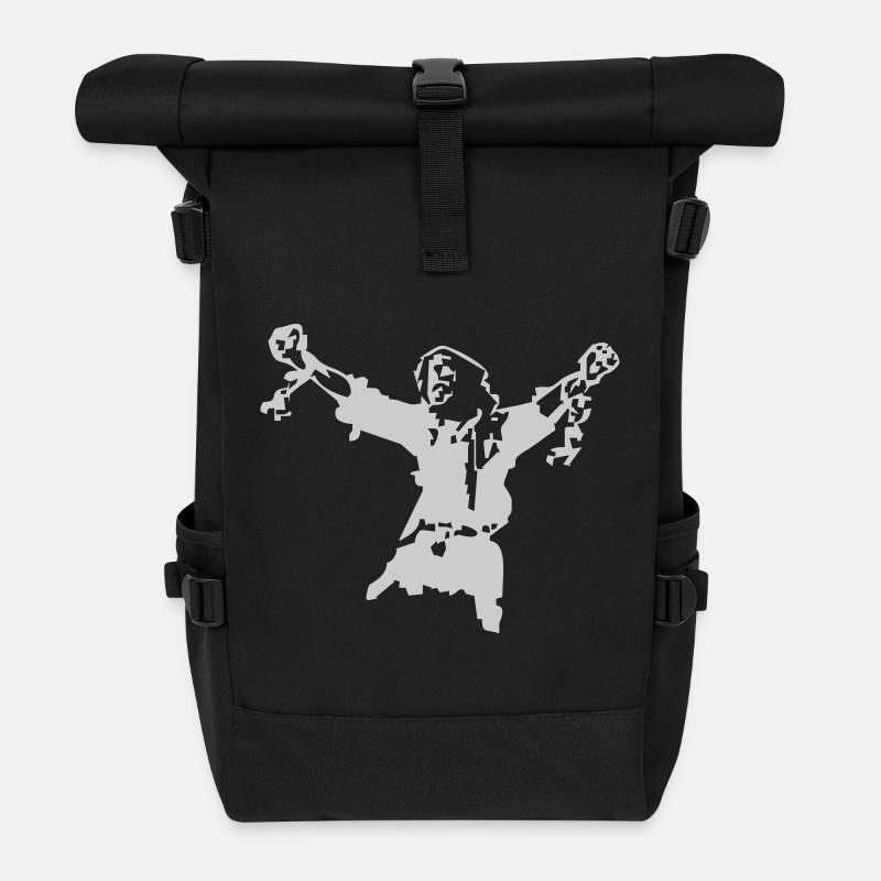Freiheitskämpfer - Rolltop Rucksack - Schwarz