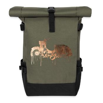 Schwalbe - LowSkool - Simson KR51 - Kupfer - Rolltop Rucksack - Olive/Schwarz - Vorne