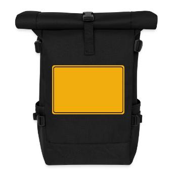 Place sign Germany blank template - Roll Top Backpack - black - Front