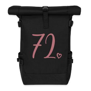 Süße Nummer 72, 72 Jahre alt, Geschenk zum 72. Geburtstag - Rolltop Rucksack - Schwarz - Vorne