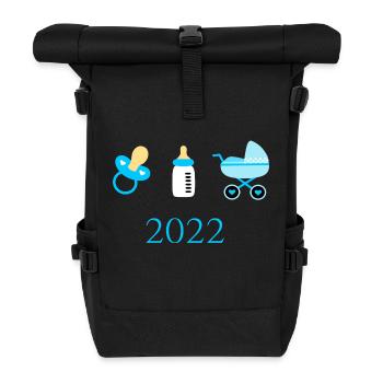 Baby 2022 Birth Family - Roll Top Backpack - black - Front