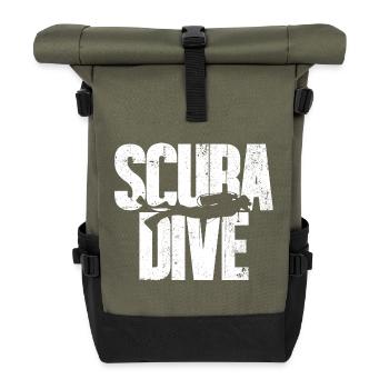 Scuba Love Diver Silhouette - Sac à dos roll top - olive/noir - Devant