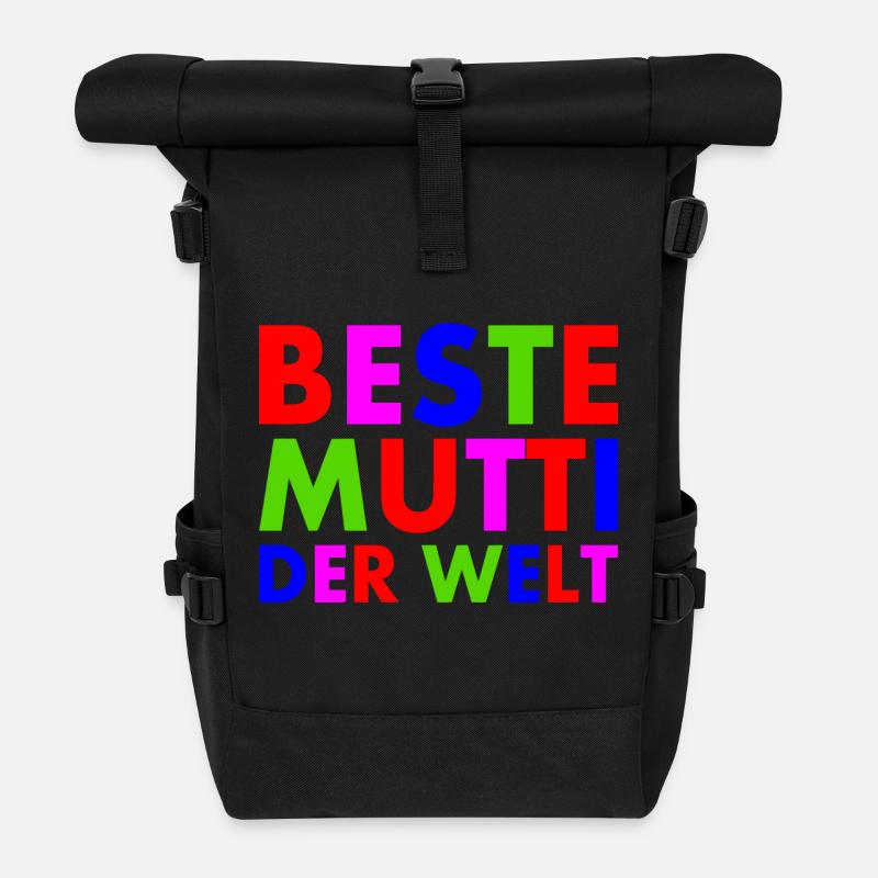 Beste mutti der welt - Rolltop Rucksack - Schwarz