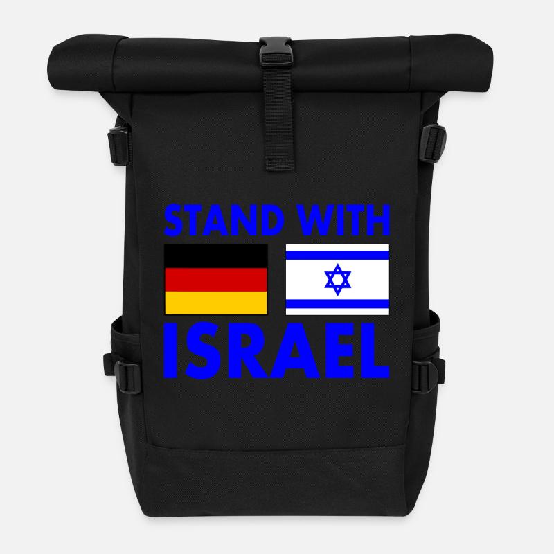 Israel - Rolltop Rucksack - Schwarz