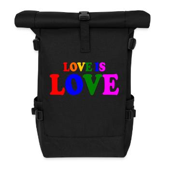 Love is love - Sac à dos roll top - noir - Devant