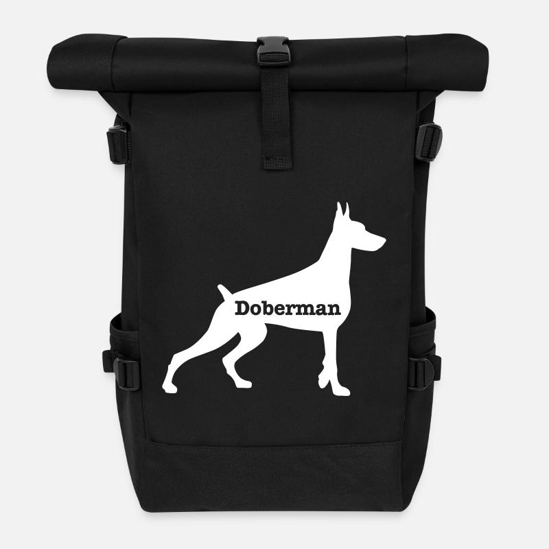 Dobermann - Rolltop Rucksack - Schwarz