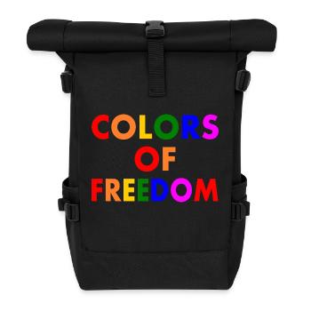 Colors of freedom - Rolltop Rucksack - Schwarz - Vorne