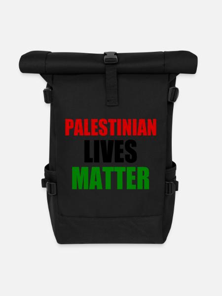 Palestinian lives matter - Roll Top Backpack - black