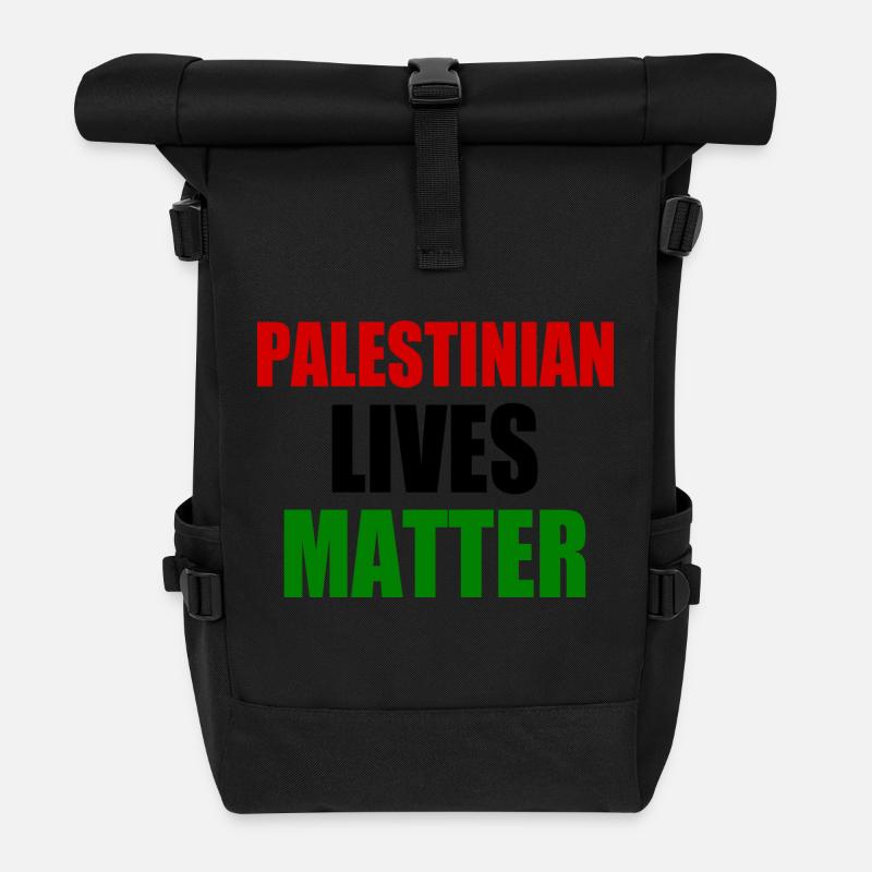 Palestinian lives matter - Rolltop Rucksack - Schwarz