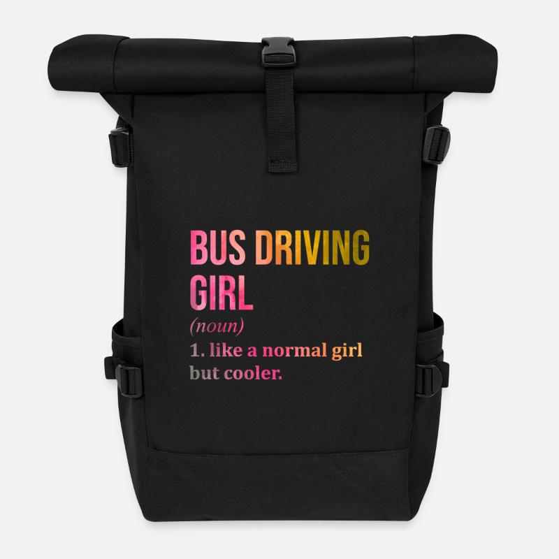 Busfahrer - Rolltop Rucksack - Schwarz