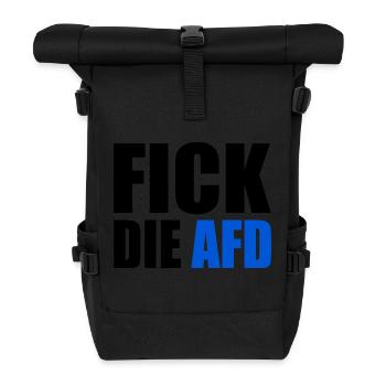 Fick die afd - Rolltop Rucksack - Schwarz - Vorne
