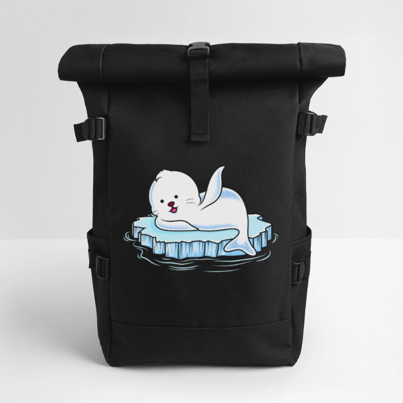 robbe eisscholle comic Rolltop Rucksack