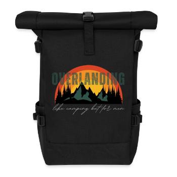 Overlanding Accessories, Overlanding Gear, Offroad - Roll Top Backpack - black - Front