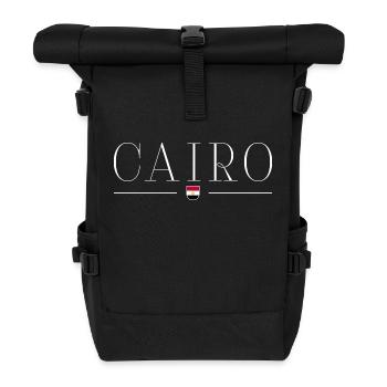Kairo T-Shirt Outfit Design - Rolltop Rucksack - Schwarz - Vorne