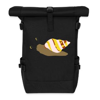 Rose escargot - Sac à dos roll top - noir - Devant