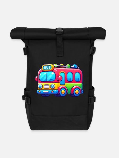 Bus - Sac à dos roll top - noir