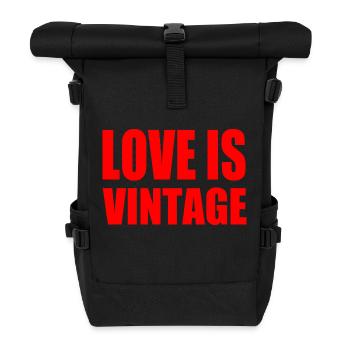 Love is vintage - Rolltop Rucksack - Schwarz - Vorne