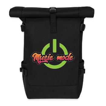 Music Mode – Power on for the sound of your life - Roll Top Backpack - black - Front
