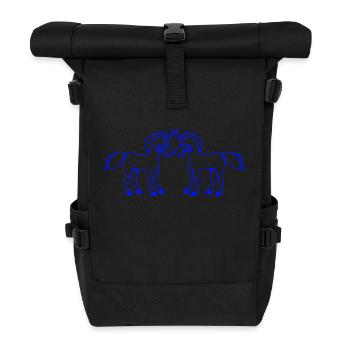 2 Unicorns Fight Evil Angry Attack Duel Team - Roll Top Backpack - black - Front