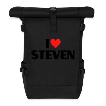 J’aime Steven Red Heart Love Fan Gift - Sac à dos roll top - noir - Devant