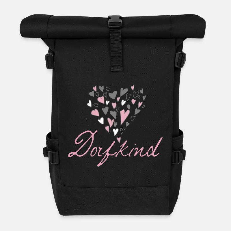 Dorfkind - Rolltop Rucksack - Schwarz