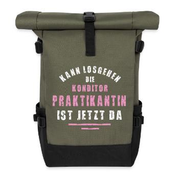 Confiseur Stagiaire Remerciement Stage Confiserie - Sac à dos roll top - olive/noir - Devant