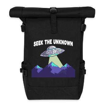 UFO over mountain ranges - Roll Top Backpack - black - Front
