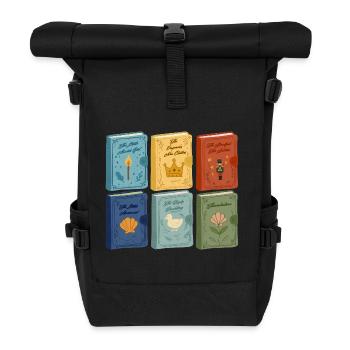 Fairy tale covers - Roll Top Backpack - black - Front