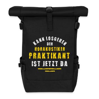 Hörakustiker Praktikant Hörakustik Praktikum - Rolltop Rucksack - Schwarz - Vorne