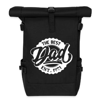 The Best Dad EST 1971 - Rolltop Rucksack - Schwarz - Vorne