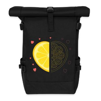 Lemon Heart – Missing My Other Half - Roll Top Backpack - black - Front