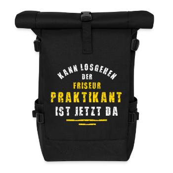 Hairdresser Intern Hairdresser Internship Hair Salon - Roll Top Backpack - black - Front