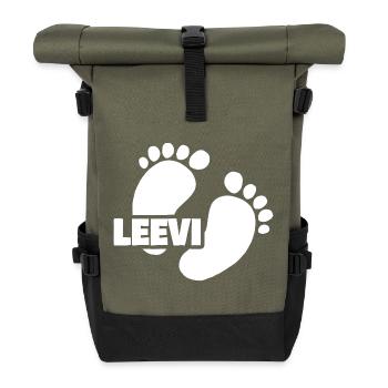 Baby Leevi - Rolltop Rucksack - Olive/Schwarz - Vorne
