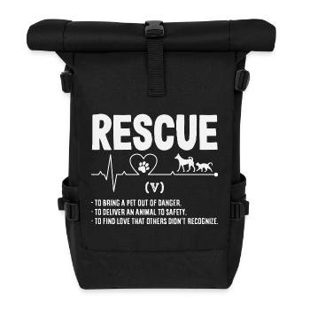 Sauvetage d’animaux Palpitations cardiaques Grondantes Aide Amour - Sac à dos roll top - noir - Devant