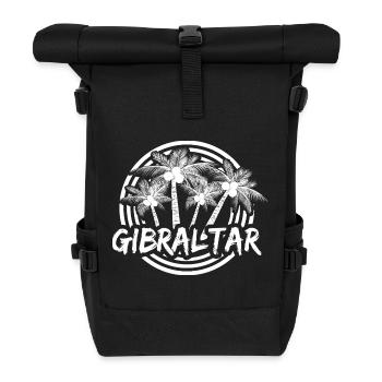 Gibraltar Palm Circle Logo - Roll Top Backpack - black - Front