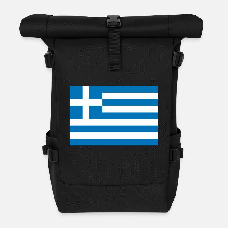 greece - Roll Top Backpack - black
