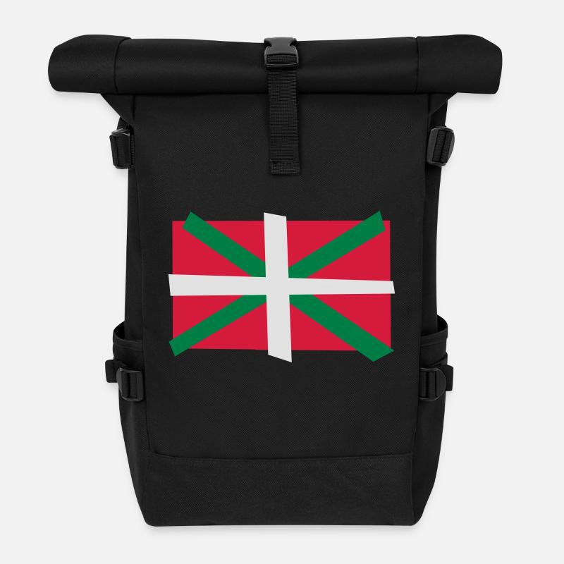 Drapeau Basque - Sac à dos roll top - noir