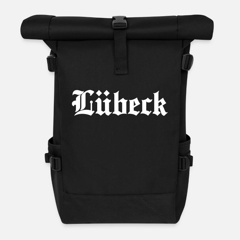 Luebeck Lübeck - Roll Top Backpack - black
