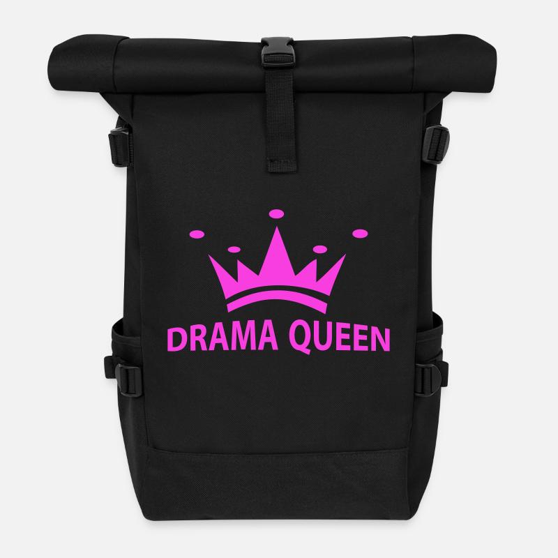 drama_queen - Roll Top Backpack - black