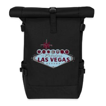 las vegas - Rolltop Rucksack - Schwarz - Vorne