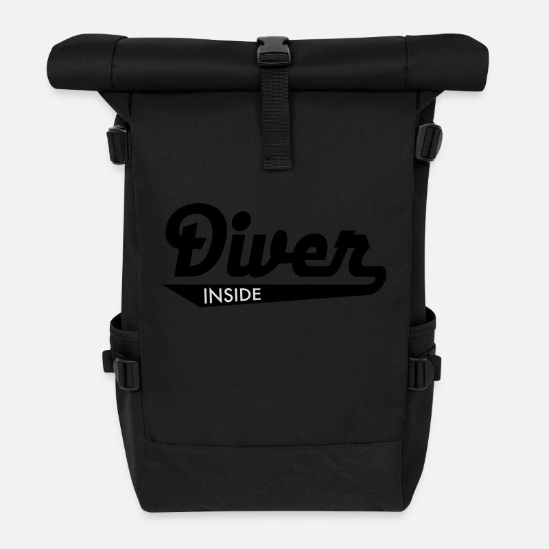 diving - Roll Top Backpack - black