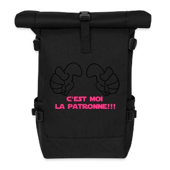 C'EST MOI La PATRONne - Sac à dos roll top - noir - Devant
