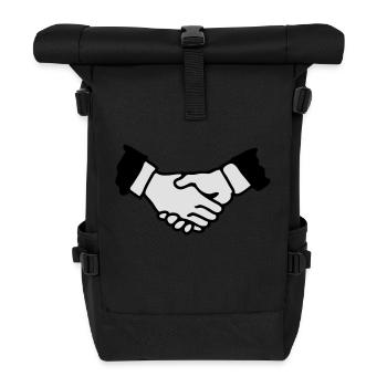 Poignée de main - Sac à dos roll top - noir - Devant
